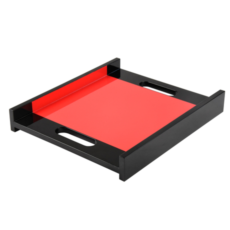Plateaux de service imbriqués en bois - Plateaux en bois de forme rectangulaire pour travaux manuels avec poignées découpées |Plateaux gigognes de cuisine pour servir des pâtisseries, des collations, des mini-bars, du chocolat