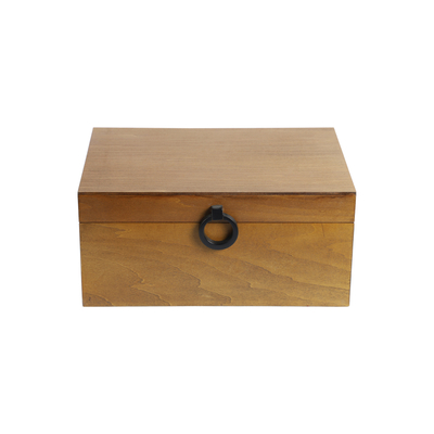 Boîte à bijoux en bois avec impression, organisateur de bijoux avec plateau amovible, cadeau pour les proches