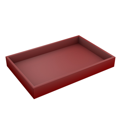 Plateau de service en bois rouge Plateau de service en bois rectangulaire Plateau de petit-déjeuner