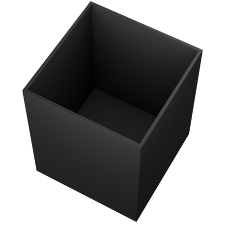 Poubelle en bois rectangulaire noire pour salle de bain, cuisine, bureau à domicile, petite poubelle, poubelle en bois, boîte de rangement noire.