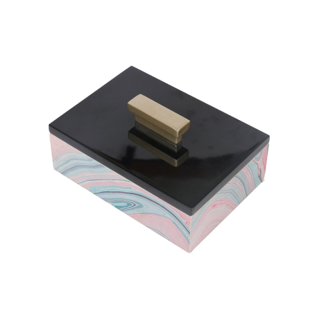 Boîte de rangement pour bijoux en MDF Boîte de rangement pour bijoux laquée avec couvercle amovible