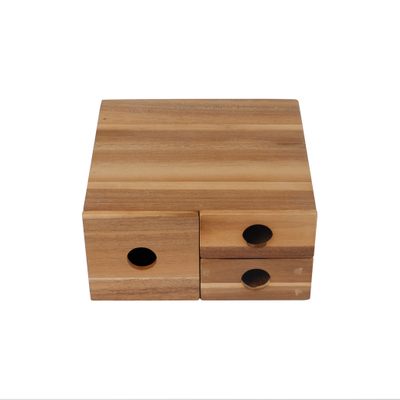 Organisateur de bureau en pin tiroir de bureau laqué boîte d'organisation de rangement de table pour fournitures de toilette de bureau à domicile