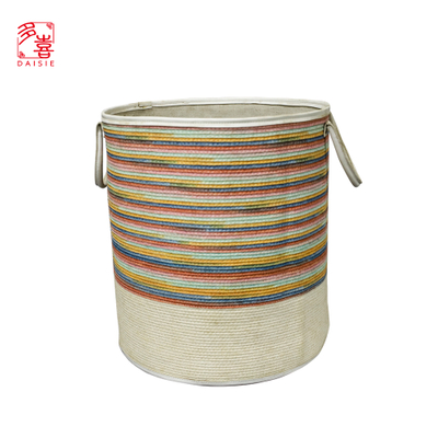 Panier à linge autoportant avec couvercle, grand panier à linge pliable à cordon de serrage avec poignée en cuir, panier à linge pliable, panier à linge pliable, sac à vêtements pliable