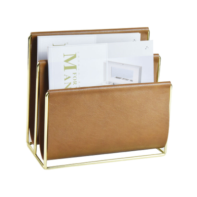 Porte-revues porte-revues pliable porte-revues, organisateur de bureau en cuir PU pour dossier de documents maison ou bureau portefeuille de documents dossier d'affaires 