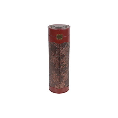 Boîte à vin en bois - Coffret cadeau de rangement en bois pour une seule bouteille de vin, à charnière avec fermoir pour fête d'anniversaire, pendaison de crémaillère, mariage, anniversaire
