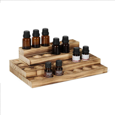 Pure Vie Présentoir de rangement en bois pour bouteilles d'huiles essentielles à 4 niveaux