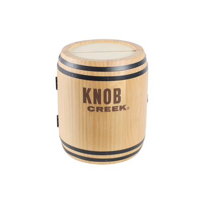 Présentoir de tonneau à vin en bois - Vitrine en pin avec couvercle coulissant Idéal pour le vin, le whisky, le scotch et plus encore - 6 étagères intégrées pour le vin sans pied &nbsp;