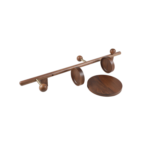 Porte-objets en bois pour petits objets Arbre de support autoportant réglable avec 4 sections Facile à assembler Cintre pour vestes debout pour chambre à coucher