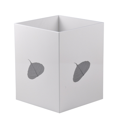 Cube de rangement décoratif en bois boîtes panier de rangement motif feuille de bois artisanat et décor à la maison