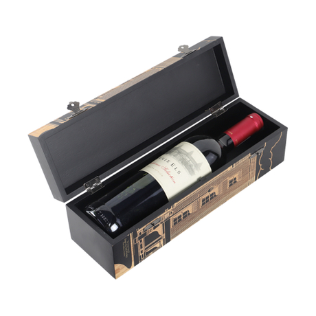 Beau modèle en bois Whisky Box Wood Wine Gift Box & Carry Case with Lock- #7242R2