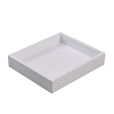 Plateau de service en bois rustique blanc pur pour et plateau de tour de table basse pour la maison et l'hôtel